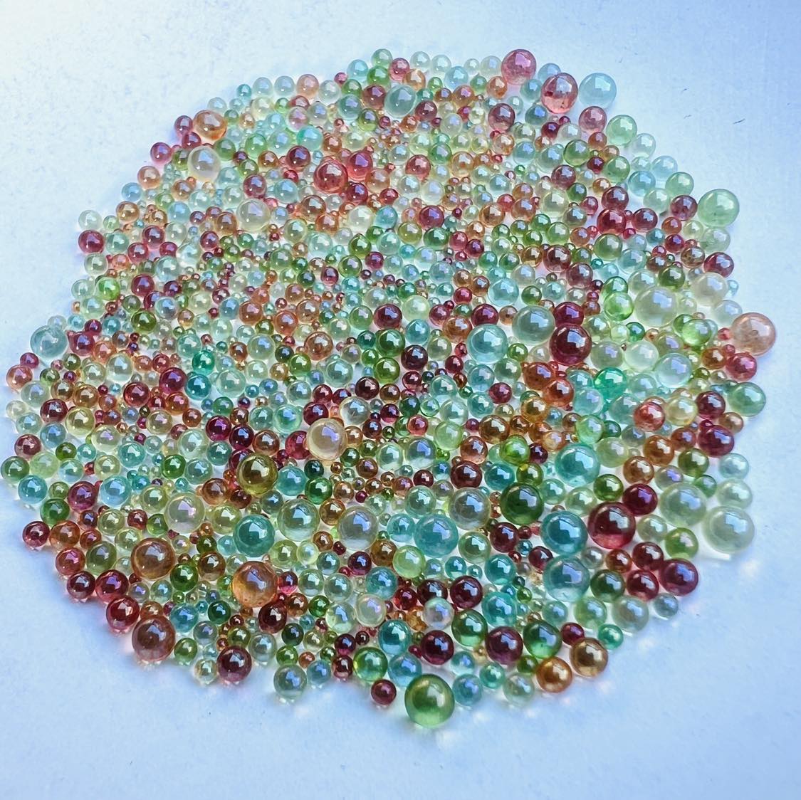 Beads - 2mm - Caviar Glass - Army Green