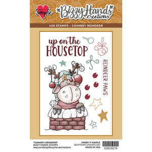 Bizzy Hands - Stamp - Chimney Reindeer