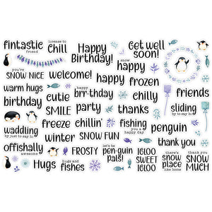Penguin Party - Die Cut Pieces - Phrases