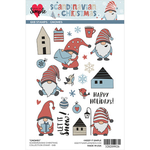 Scandinavian Christmas - Gnomes - 6x8 Stamp