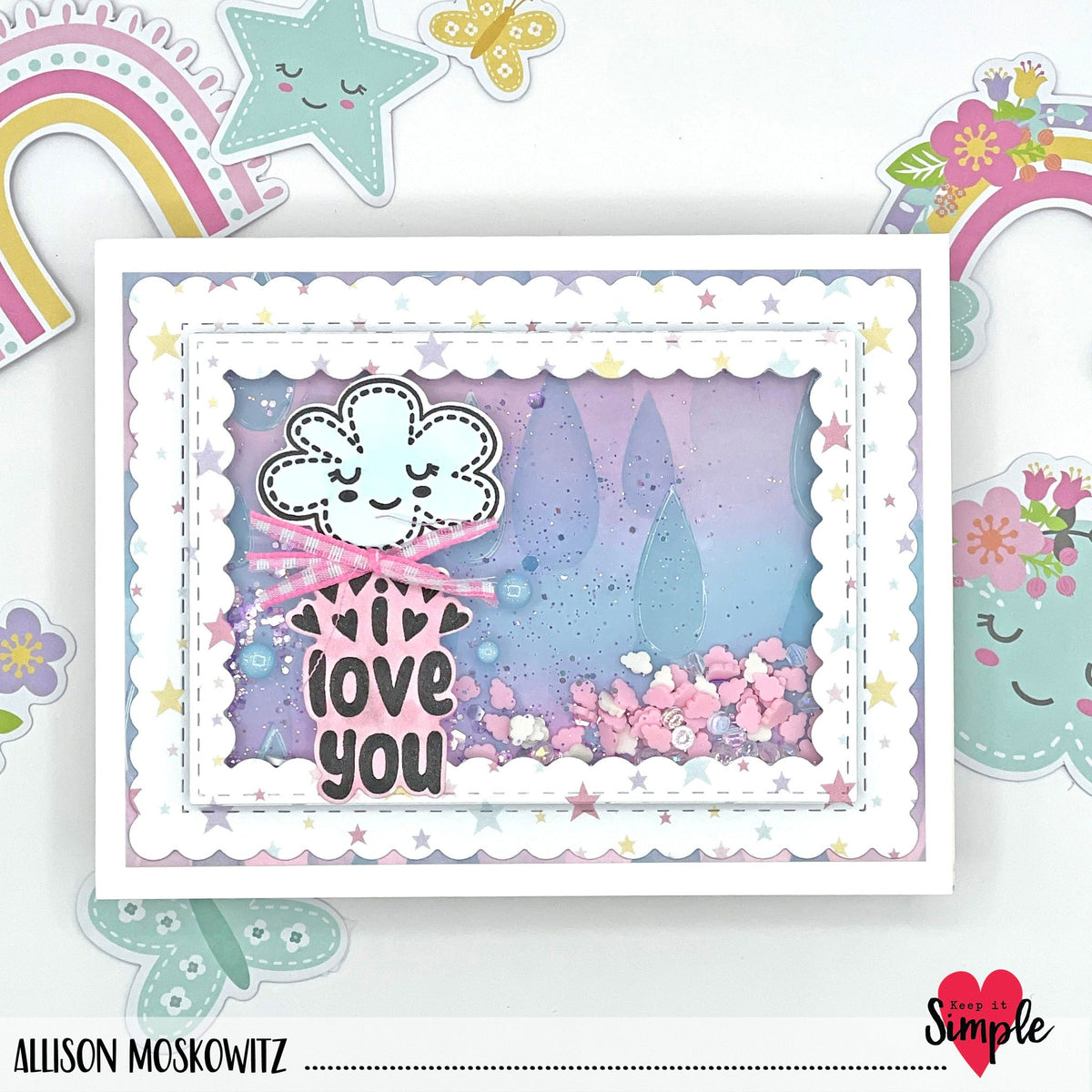 Stenciled Backgrounds with Little Dreamer