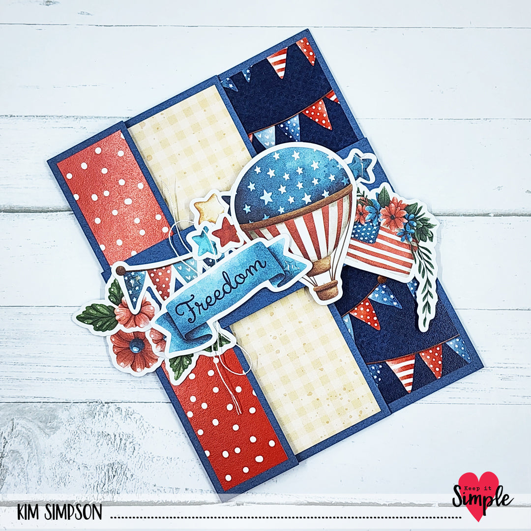 Stars & Stripes Tri-Fold Card With Belly Band