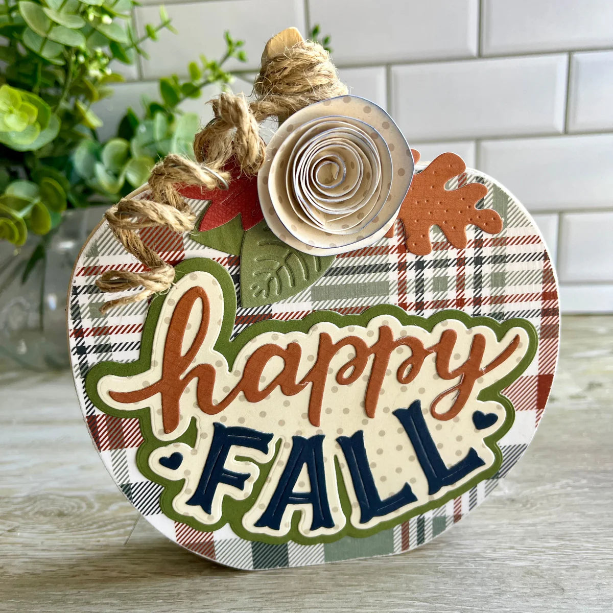 Farmhouse Fall Wood Pumpkin Display