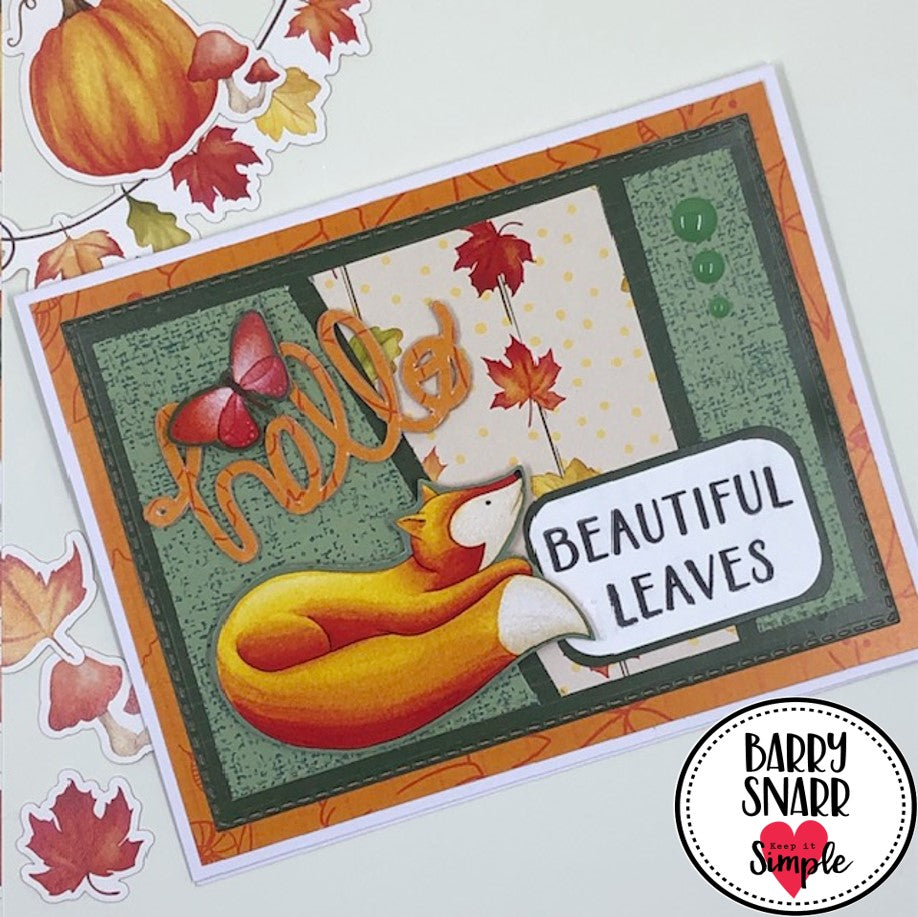 Autumn Charm - Stamp - Collection - Fox &amp; Hedgehog 6x8