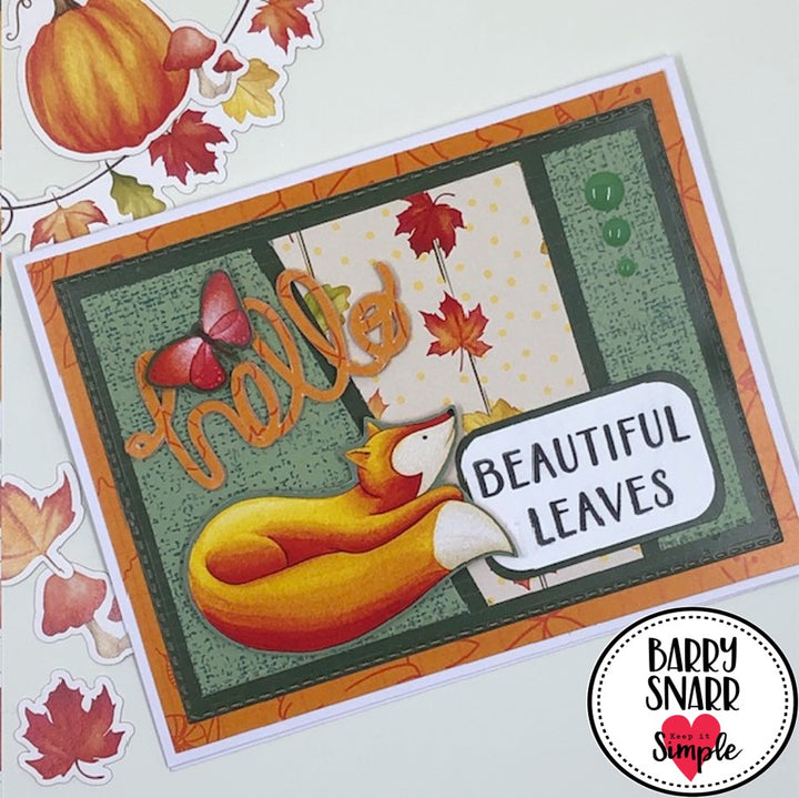 Autumn Charm - Outline Die - Fox &amp; Hedgehog