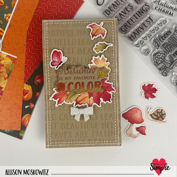 Autumn Charm - Stamp - Sentiment - 6x8 Autumn