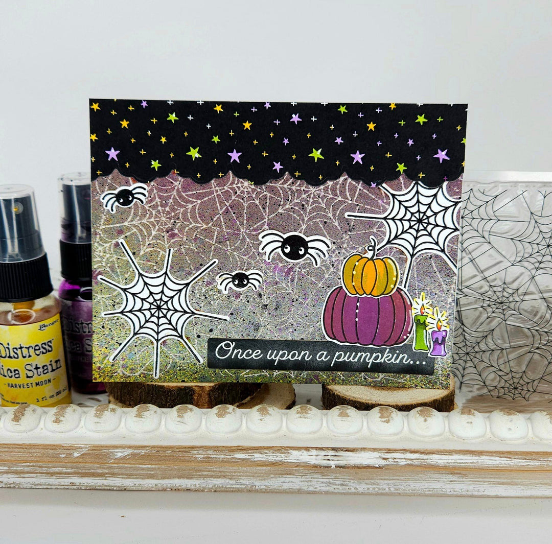 Background Stamp - Spiderweb - 6x6