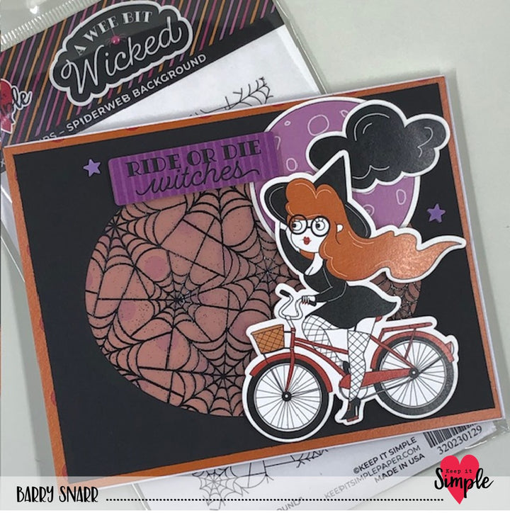 Background Stamp - Spiderweb - 6x6