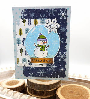 Snow Day - Collection Stamp - Snow Globe 4x6