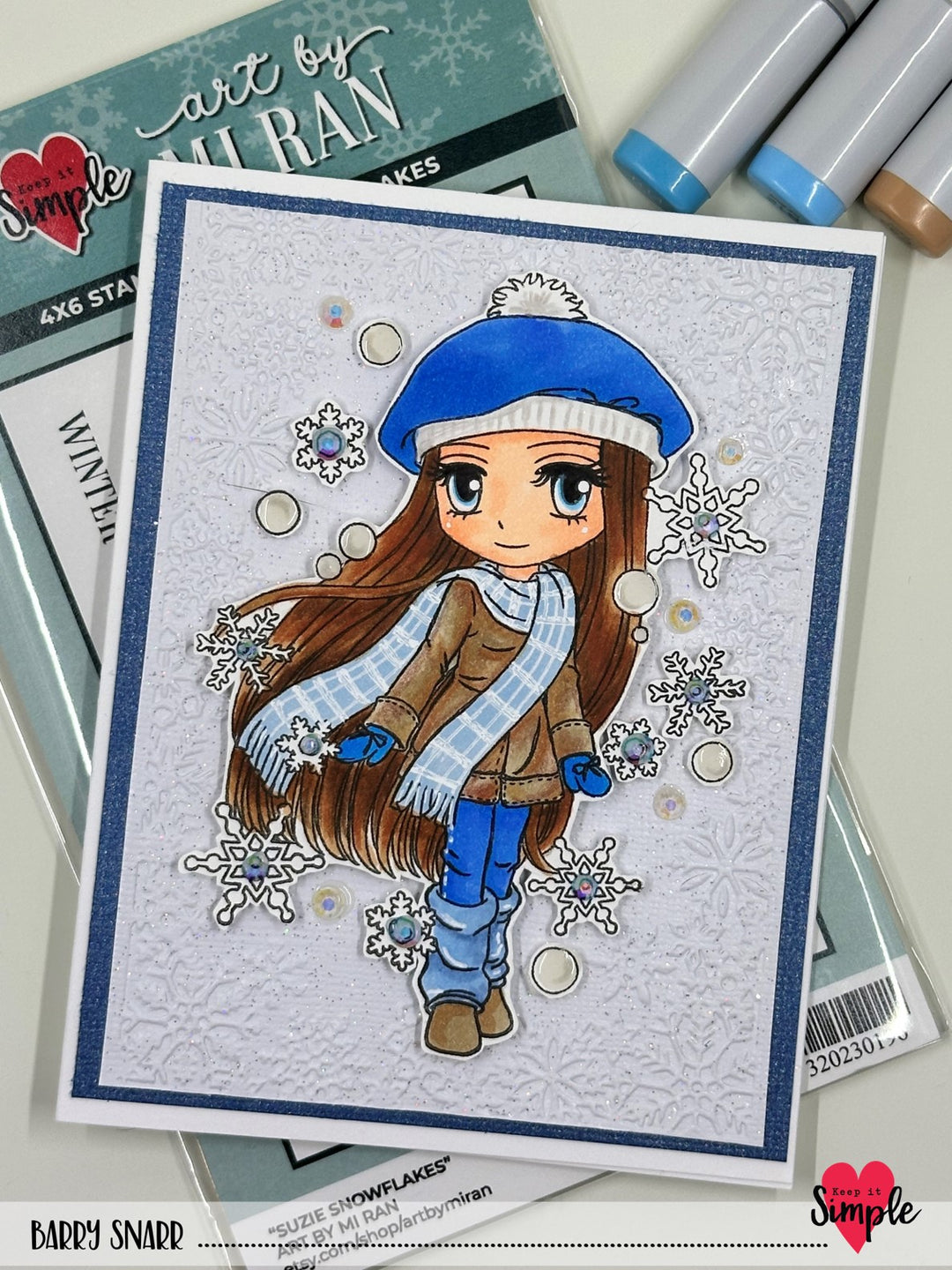 Art By Mi Ran - Stamp - Suzie Snowflakes