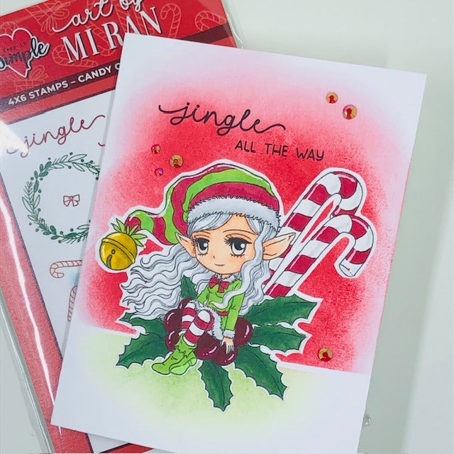 Art By Mi Ran - Stamp - Candy Cane Magic