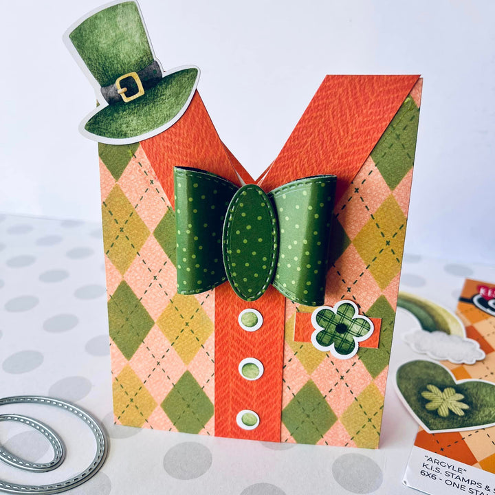 Background Stamp &amp; Stencil Combo - Argyle 6x6