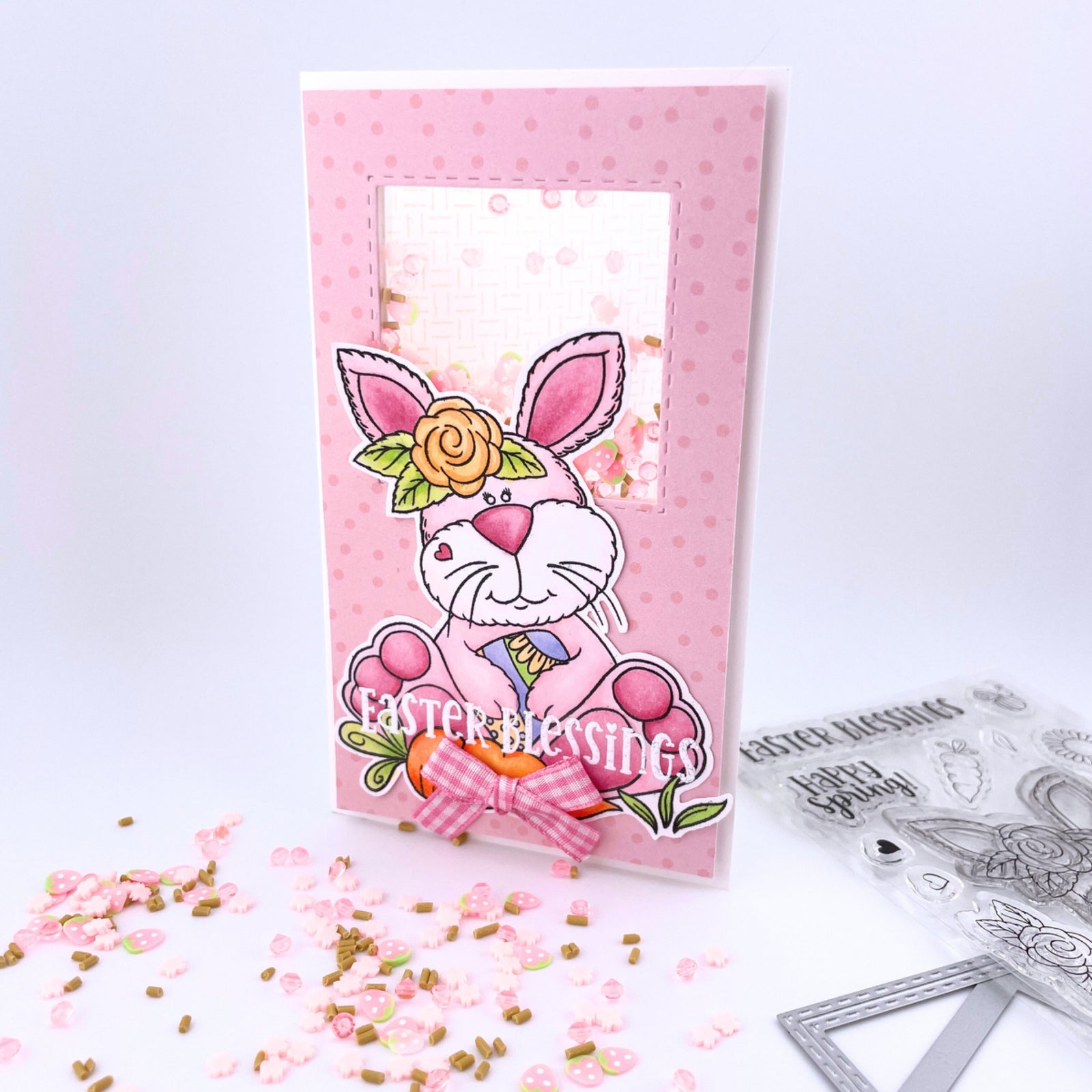 Polymer Clay - Pink Strawberry & Jewels