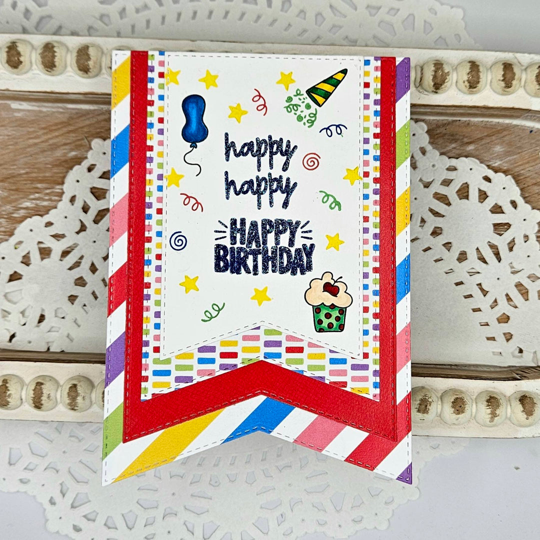 Back to Basics - Metal Die - Nested Stitched Banner
