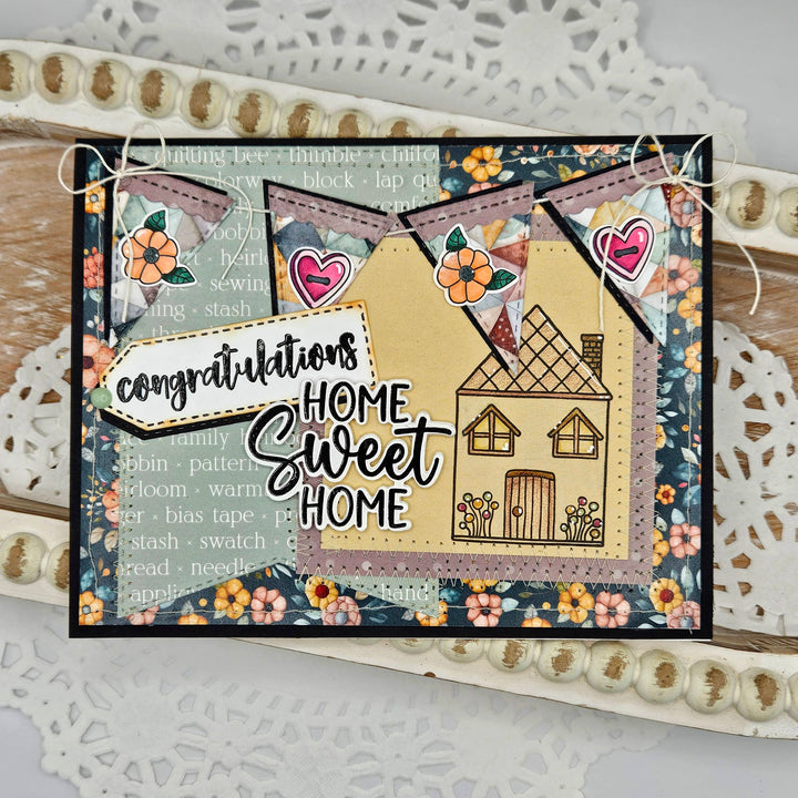 Back to Basics - Metal Die - Stitched Pennants