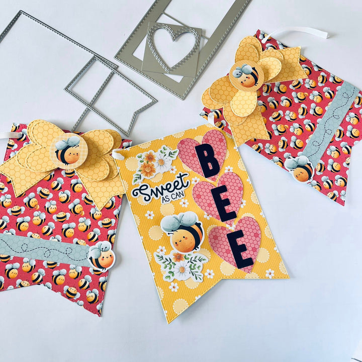 Back to Basics - Metal Die - Nested Stitched Banner