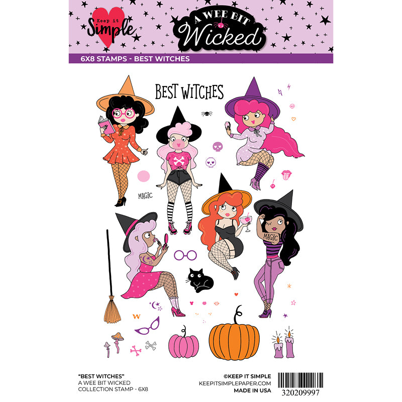 A Wee Bit Wicked - Stamp - Collection - Best Witches 6x8