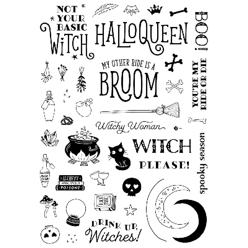A Wee Bit Wicked - Stamp - Sentiments - Hallowqueen 6x8