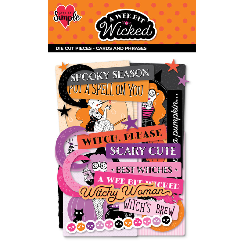 A Wee Bit Wicked - Die Cut Pieces - Cards & Phrases