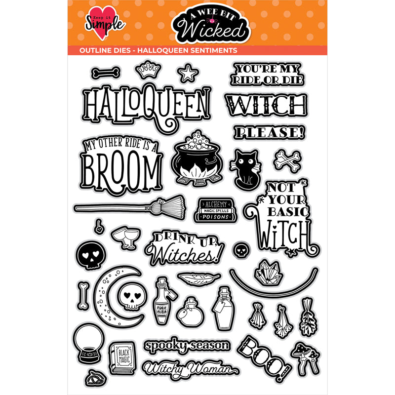A Wee Bit Wicked - Outline Die - Hallowqueen