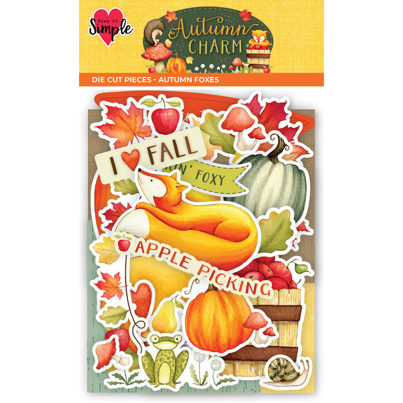 Autumn Charm - Die Cut Pieces - Foxes