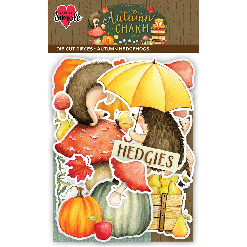 Autumn Charm - Die Cut Pieces - Hedgehogs