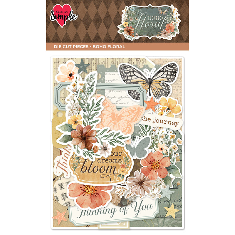 Boho Floral - Die Cut Pieces