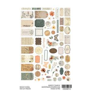 Boho Floral - Die Cut Pieces