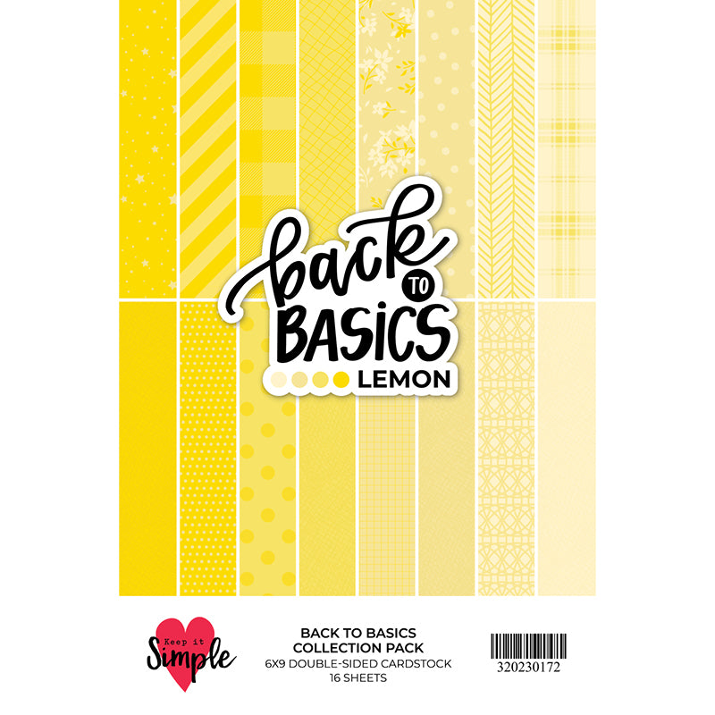 Back To Basics - 6x9 Paper - Lemon - Keep It Simple Paper Crafts