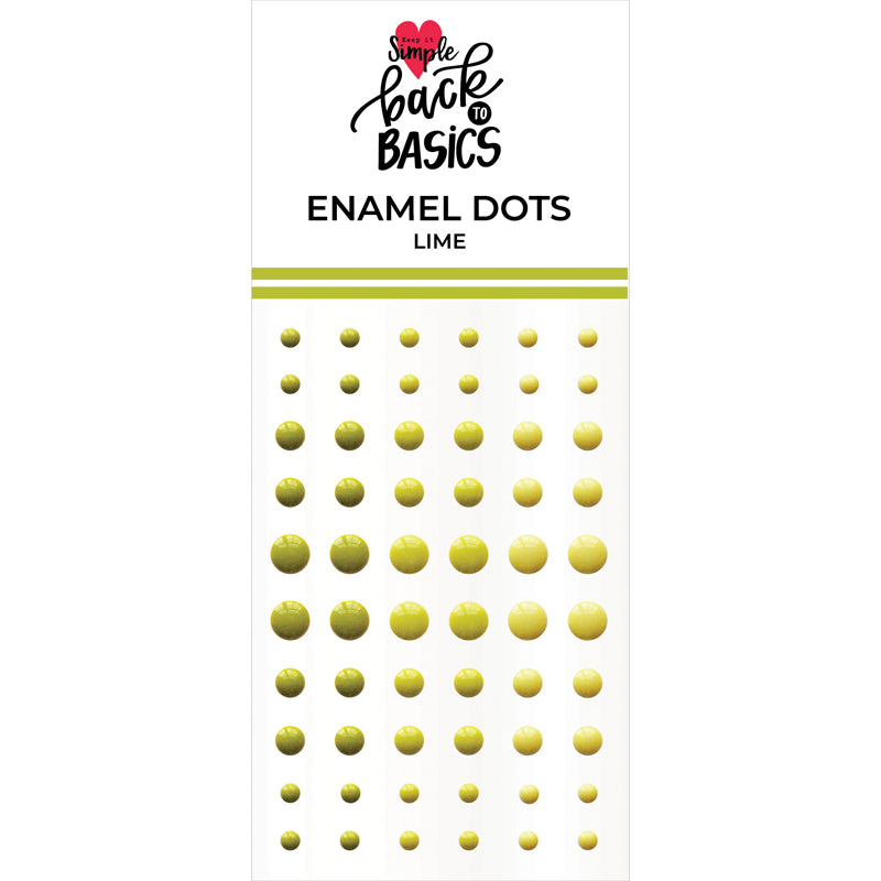 Back To Basics Lime Enamel Dots