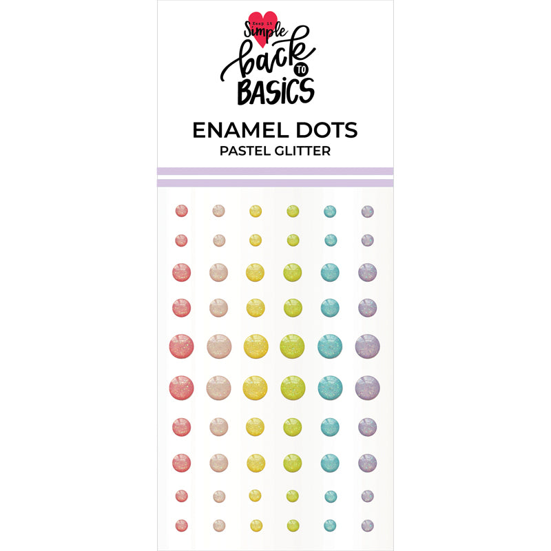 Back To Basics Pastel Glitter Enamel Dots