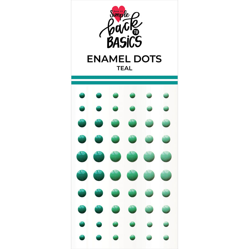 Back To Basics Teal Enamel Dots