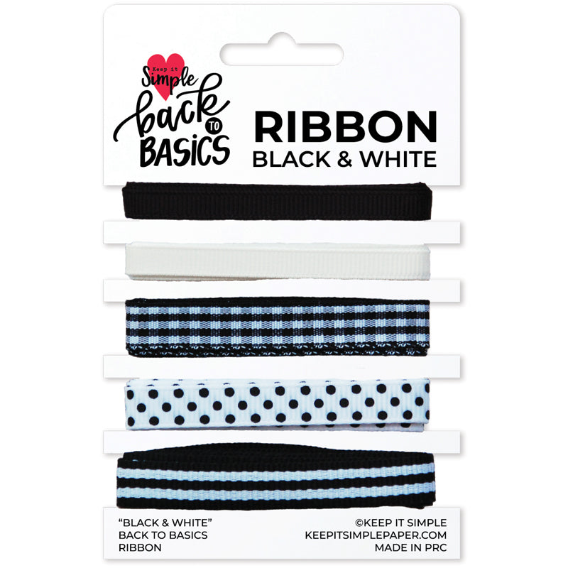 Back To Basics - Ribbon Pack - Black & White