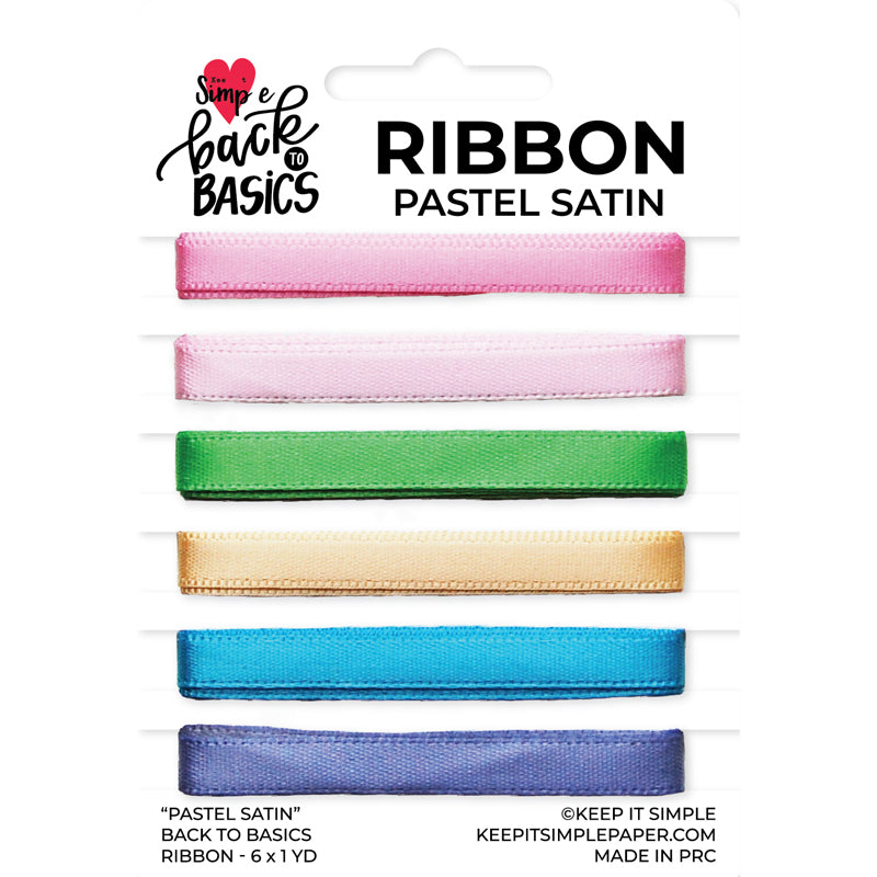 Back To Basics - Ribbon Pack - Pastel Satin