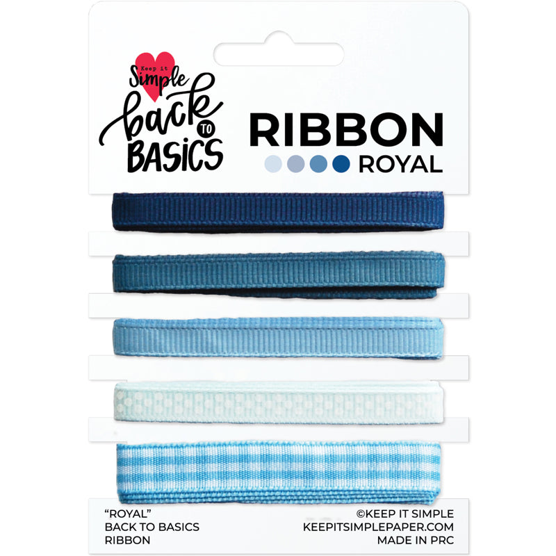 Back To Basics - Ribbon Pack - Royal - Keep It Simple Paper Crafts