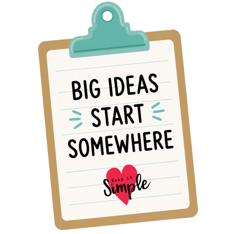 KIS Sticker - Big Ideas Start Somewhere - Die Cut Vinyl Sticker