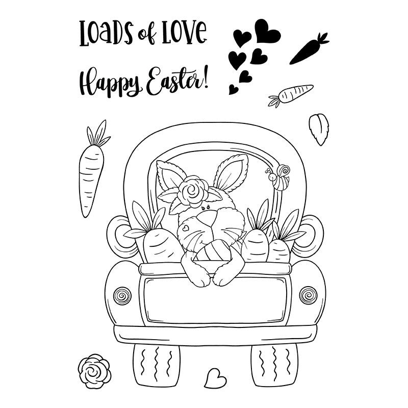 Bizzy Hands - Stamp - Bunny Truck