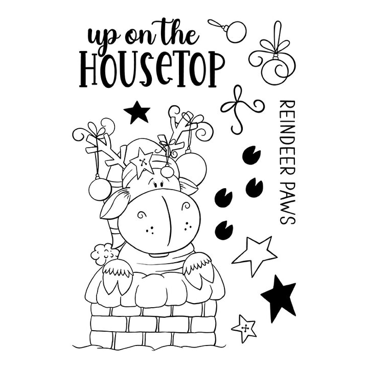 Bizzy Hands - Stamp - Chimney Reindeer