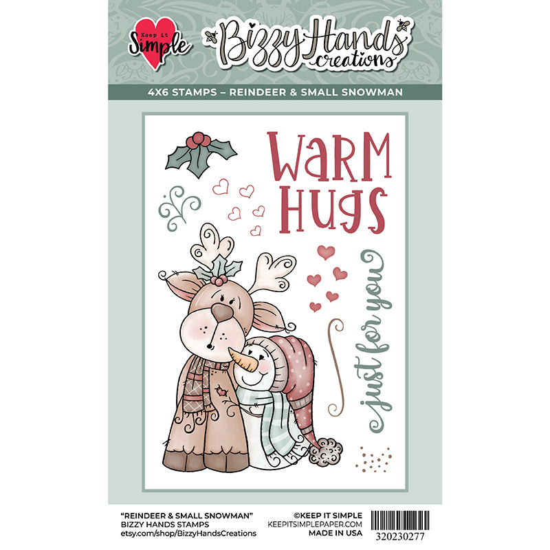 Bizzy Hands - Stamp - Reindeer Small Snowman