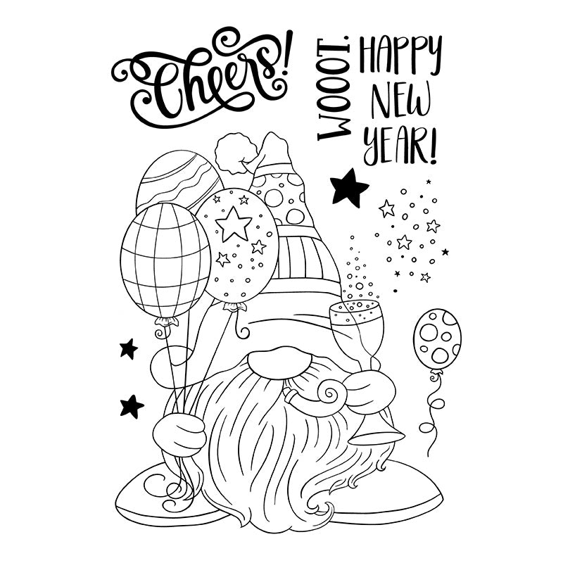 Bizzy Hands - Stamp - Happy New Year