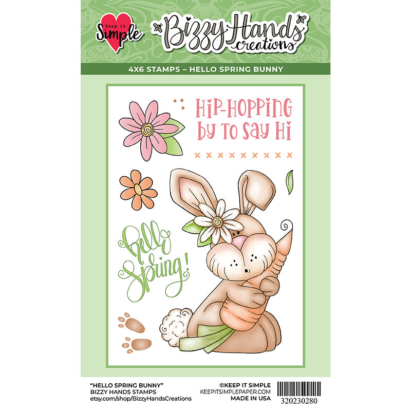 Bizzy Hands - Stamp - Hello Spring Bunny