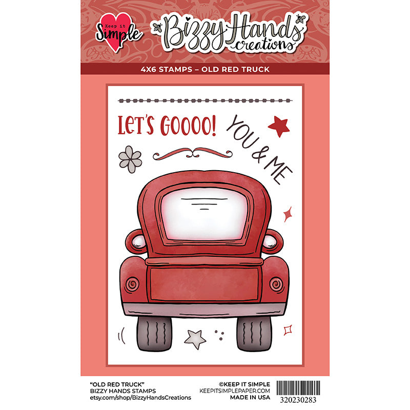 Bizzy Hands - Stamp - Old Red Truck