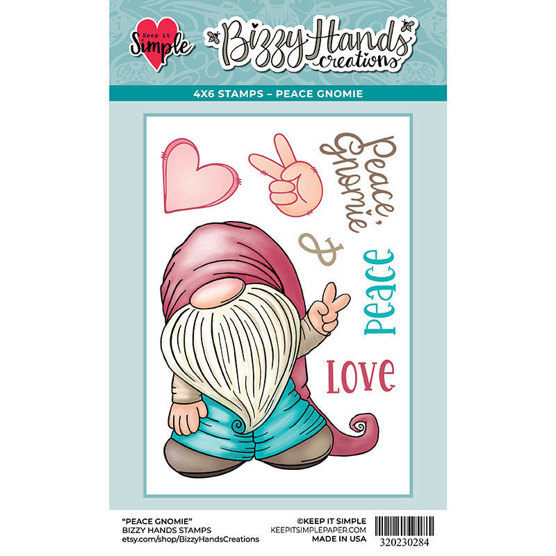 Bizzy Hands - Stamp - Peace Gnomie