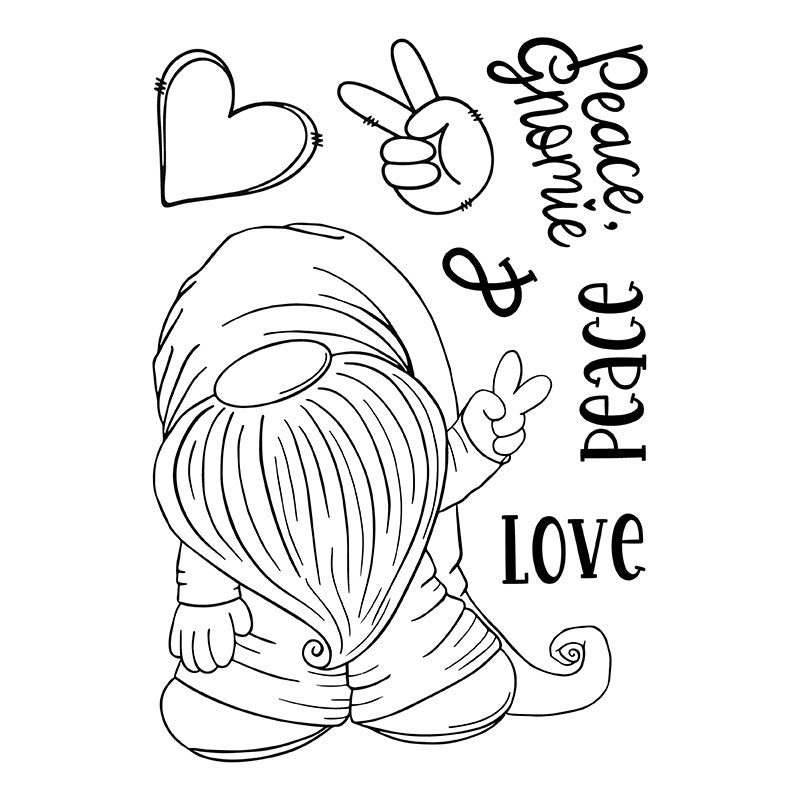 Bizzy Hands - Stamp - Peace Gnomie