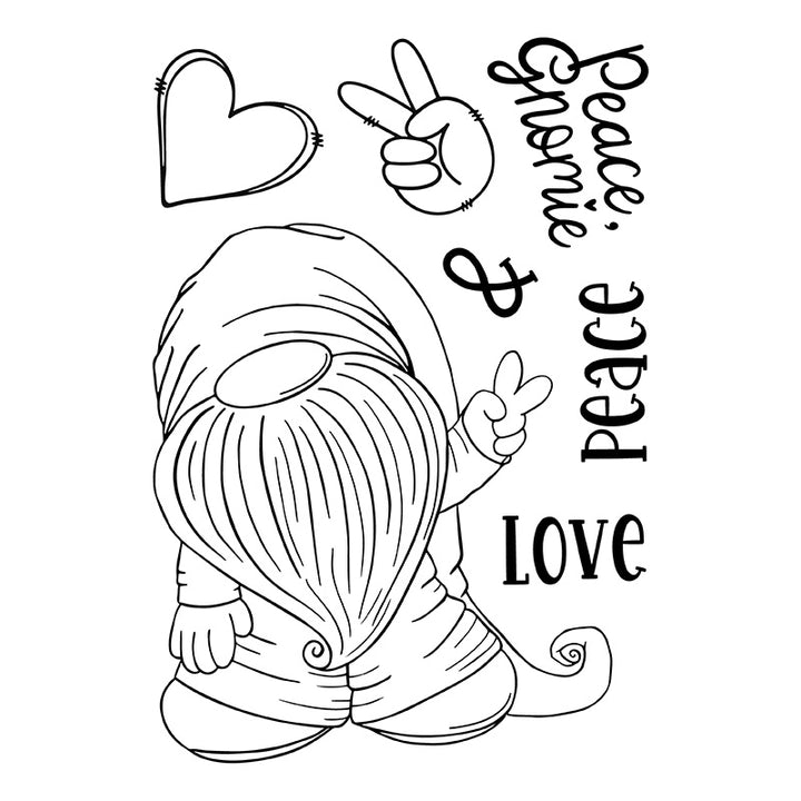 Bizzy Hands - Stamp - Peace Gnomie
