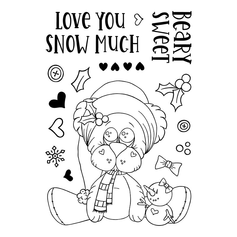 Bizzy Hands - Stamp - Santa Bear