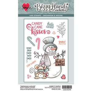 Bizzy Hands - Stamp - Snowman Mouse