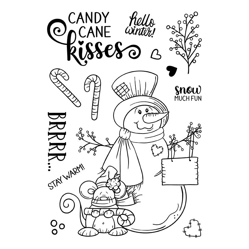 Bizzy Hands - Stamp - Snowman Mouse