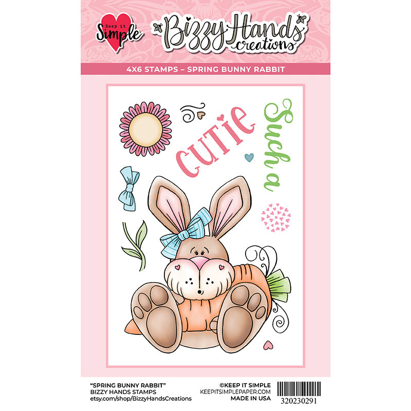 Bizzy Hands - Stamp - Spring Bunny Rabbit