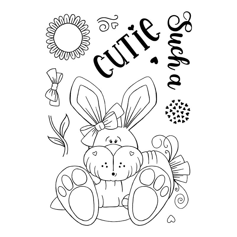 Bizzy Hands - Stamp - Spring Bunny Rabbit